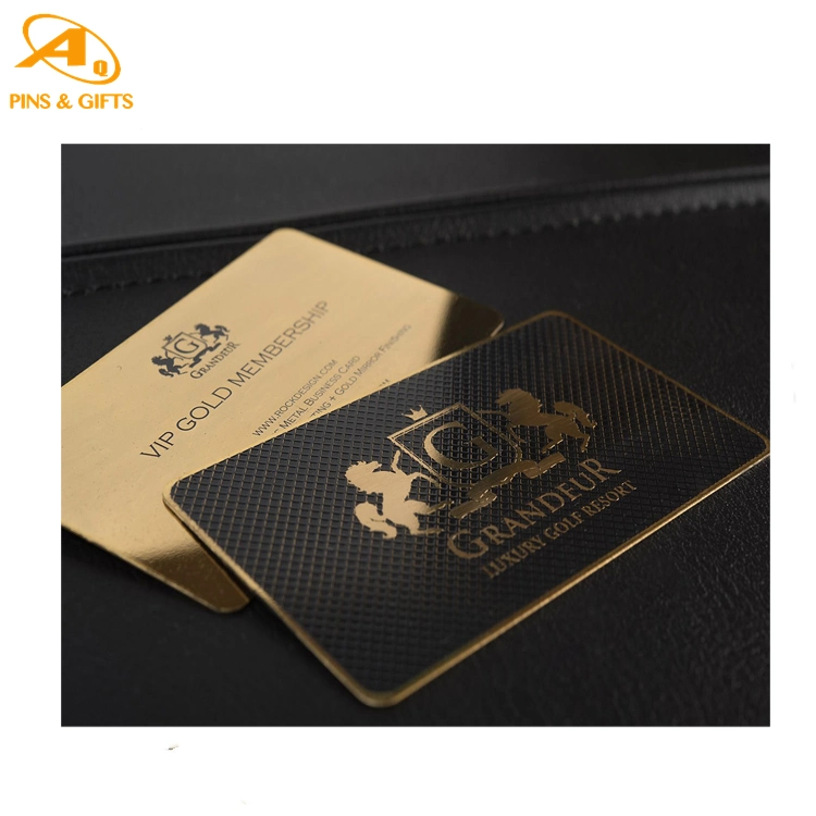 Free Sample Colorful Printing Embossed Black Aluminum Metal Business VIP Membership, Hotel Key PVC Plastic Card