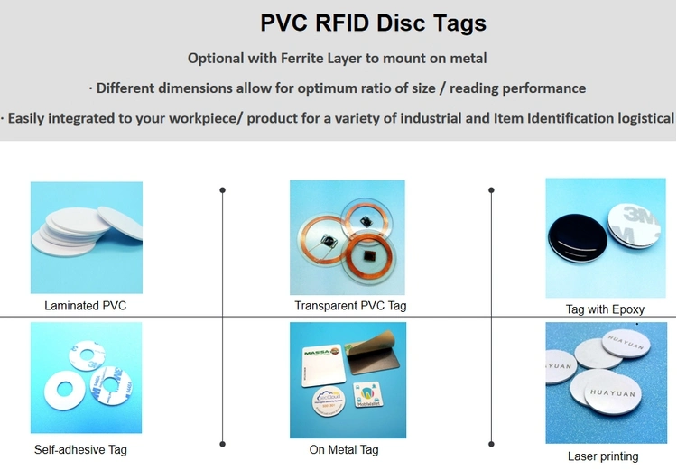 Identification and Tracking 3M Adhesive Waterproof PVC Small NFC RFID Disc Tag