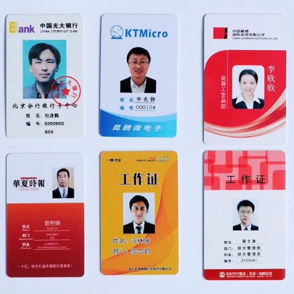 Hot Sale Digital Printing Plastic Working Student Employee ID Card