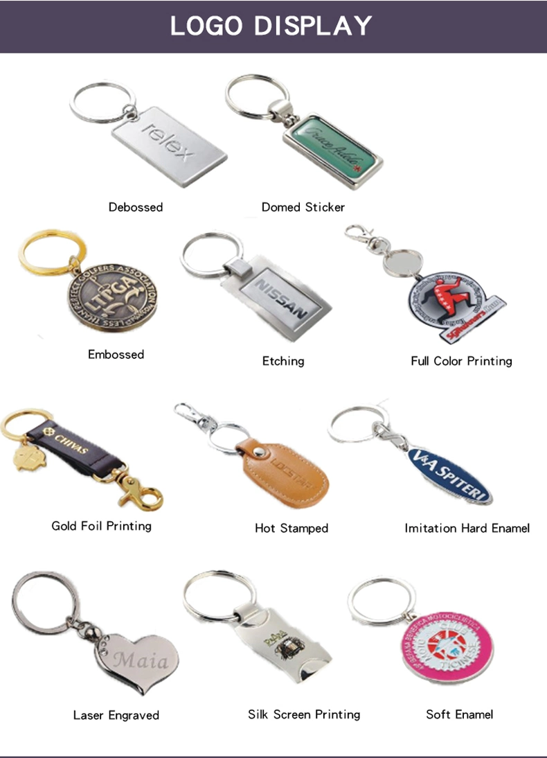 Gift Custom Logo Keyring Silver Brass Gold House Advertising Laser Logo Metal Key Tag