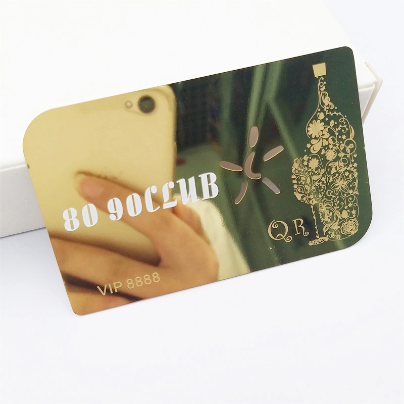 Cr80 Customized Personality Stainless Steel Metal Business Card with Qr Code